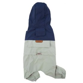 Pet Raincoat Small And Medium Size Dog Clothing (Option: Navy Green-S)