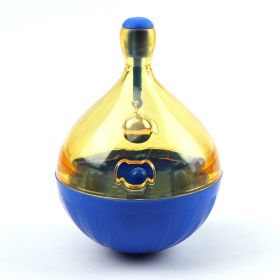 Tumbler Pet Toys Cat Dog Educational Toys Automatic Leakage Dog Toys Pet Leaky Balls (Color: Small blue tumbler)