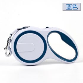 Retractable Dog Leash; Dog Walking Leash for Medium Large Dogs up to 110lbs; One Button Break & Lock ; Heavy Duty No Tangle (colour: Blue)