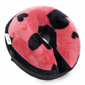 Soft Dog Cone Collar for After Surgery - Inflatable Dog Neck Donut Collar - Elizabethan Collar for Dogs Recovery (colour: CQLQ11 Love Peach)