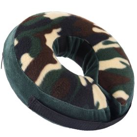 Soft Dog Cone Collar for After Surgery - Inflatable Dog Neck Donut Collar - Elizabethan Collar for Dogs Recovery (colour: CQLQ06 Camo Velcro)