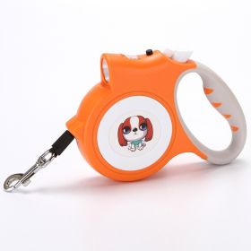 Retractable Dog Leash with Anti-Slip Handle for small medium dog; 16.4ft Dog Walking Leash for Small Medium Dogs up to 55lbs (colour: orange)