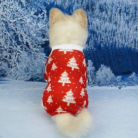 Pet Christmas Clothes Home Red Green (Option: White Christmas Tree-XL)