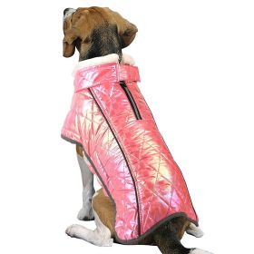 Pet Clothes Waterproof Velvet Warm (Option: Colorful Pink-XXL)